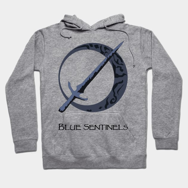 Blue Sentinels - Text Hoodie by raulchirai